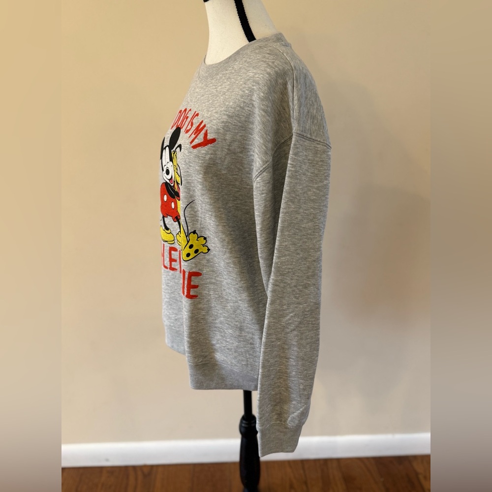 Disney Mickey Mouse Women's My Dog Is My Valentine Graphic Sweatshirt - Picture 5 of 7